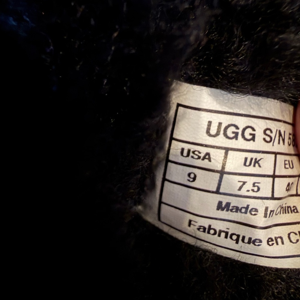 UGG Black Suede Boots Size women’s 9 Uggs - Picture 4 of 7